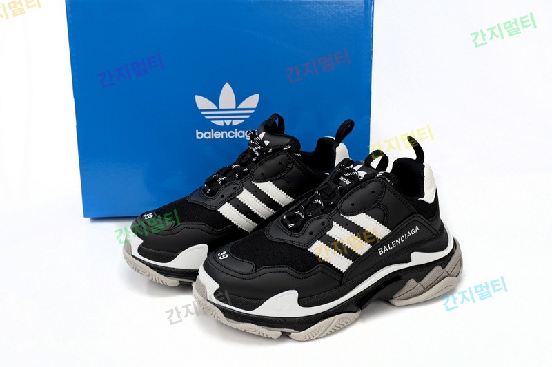 AD黑白杠-2 巴黎1代复古老爹鞋 712764 W2ZB2 1090 adidas x Balenciaga Triple S Black And White...(477A9).jpg