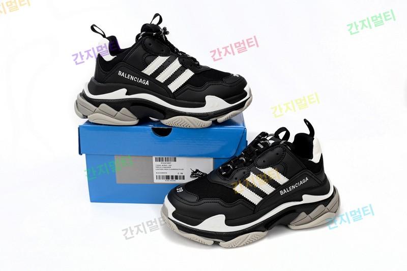 AD黑白杠-2 巴黎1代复古老爹鞋 712764 W2ZB2 1090 adidas x Balenciaga Triple S Black And White...(63810).jpg