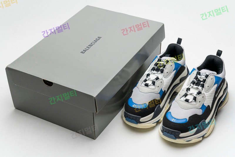 黑灰蓝 巴黎世家8层组合TPU复古鞋 541624 W06E2 7080 Balenciaga Triple S Black Grey Blue 003.jpg(6988D).jpg