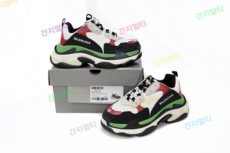 白红绿-35 巴黎1代复古老爹鞋 524039 W090H 7078 Balenciaga Triple White, red, and Green 13.JP...(B6F2F).jpg