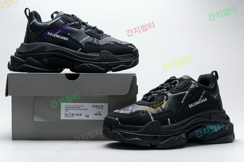 字母黑 巴黎世家8层组合TPU复古鞋 524039 W06E2 2020 Balenciaga Triple S Black 001.jpg(8031F).jpg