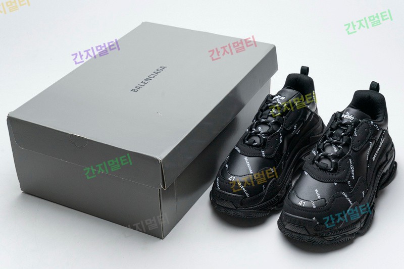 字母黑 巴黎世家8层组合TPU复古鞋 524039 W06E2 2020 Balenciaga Triple S Black 002.jpg(ECE8D).jpg