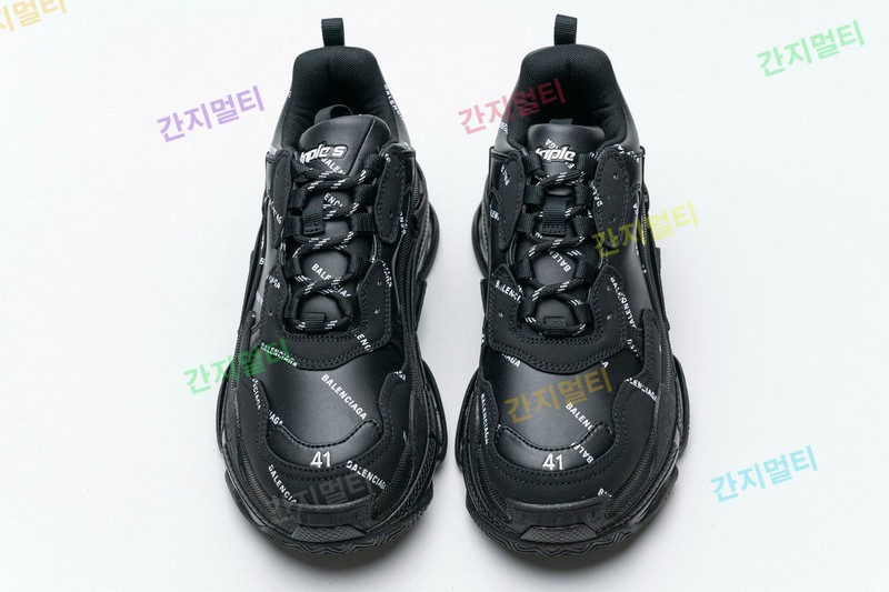 字母黑 巴黎世家8层组合TPU复古鞋 524039 W06E2 2020 Balenciaga Triple S Black 003.jpg(C283A).jpg