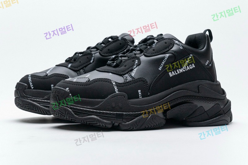 字母黑 巴黎世家8层组合TPU复古鞋 524039 W06E2 2020 Balenciaga Triple S Black 005.jpg(B8BE9).jpg