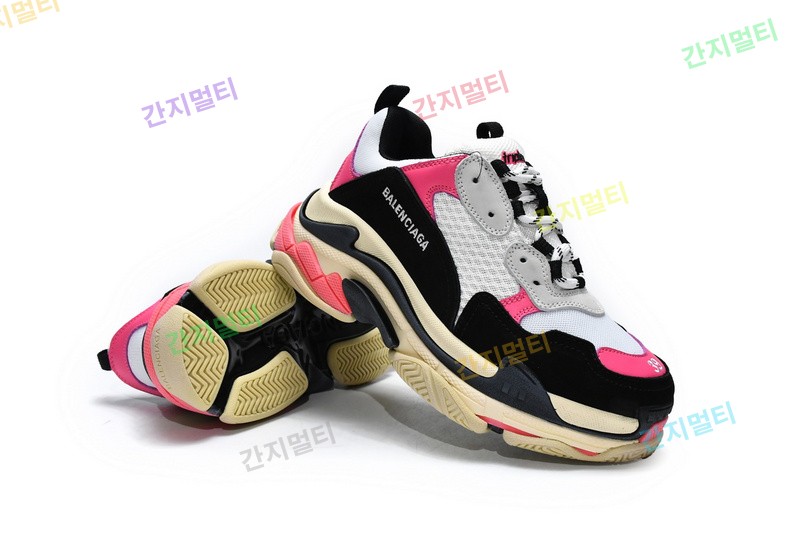 黑桃红 巴黎世家8层组合TPU复古鞋 483513 W06E8 8080 Balenciaga Triple S Black Pink 17.jpg(7D229).jpg