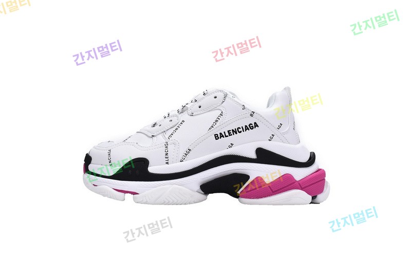 字母白玫红 巴黎世家8层组合TPU复古鞋 524039 W2FA4 9155 Balenciaga Triple S Letter White Rose Red...(3308B).jpg