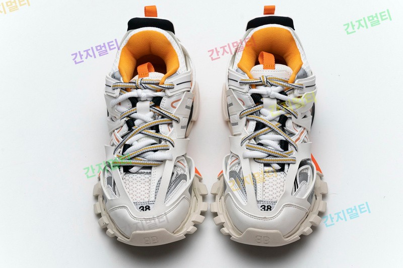 白橘有灯 巴黎3代灯鞋 542436 W1GB7 9059 Balenciaga Tess S.White Orange 002.jpg(B2CD7).jpg
