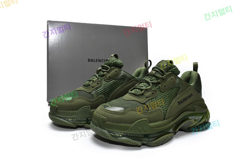 军绿气垫 巴黎世家水晶透明底气垫鞋 541624 W2GA1 2325 Balenciaga Triple S Pitch Green 21.jpg(A762C).jpg