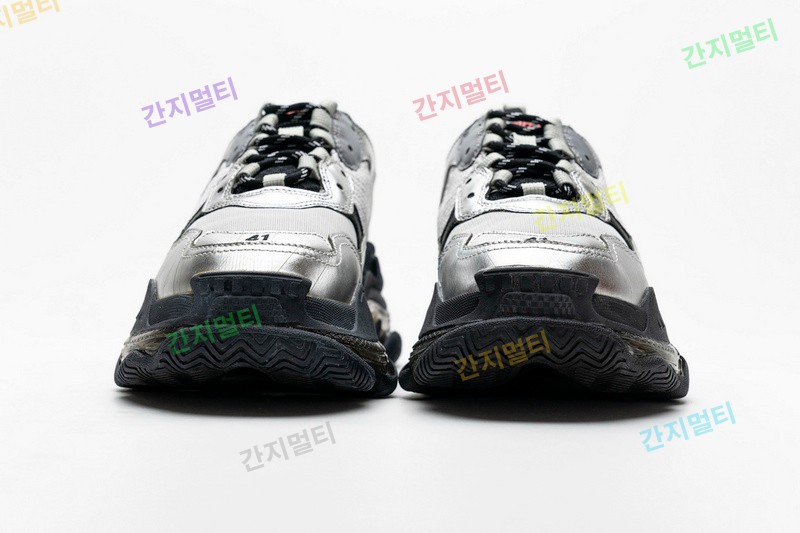 黑银气垫 巴黎世家水晶透明底气垫鞋 541624 W09E1 7320 Balenciaga Triple S Black Silver 004.jpg(F0198).jpg