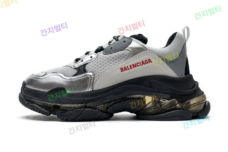 黑银气垫 巴黎世家水晶透明底气垫鞋 541624 W09E1 7320 Balenciaga Triple S Black Silver 015.jpg(2593F).jpg