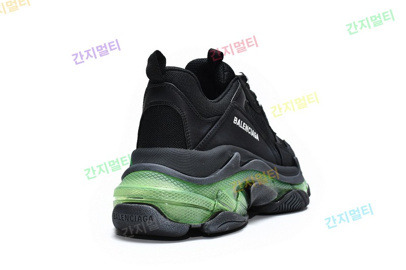 黑绿气垫 巴黎世家水晶透明底气垫鞋 544351 W09ON 1047 Balenciaga Triple S Black Green 11.jpg(7D9BA).jpg