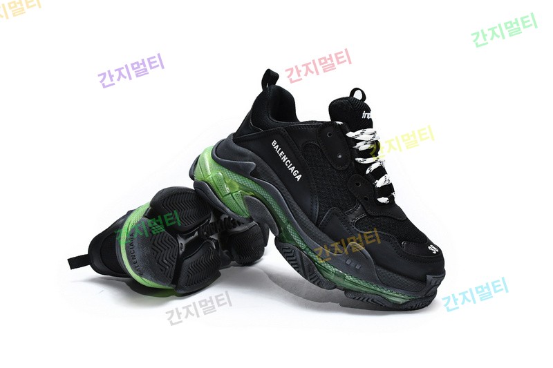 黑绿气垫 巴黎世家水晶透明底气垫鞋 544351 W09ON 1047 Balenciaga Triple S Black Green 18.jpg(03DC7).jpg