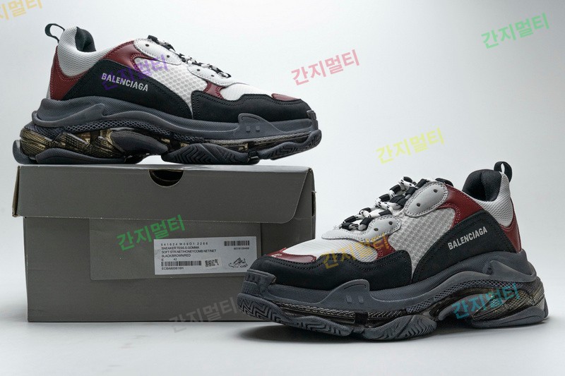 黑棕红气垫 巴黎世家水晶透明底气垫鞋 541624 W09O1 2268 Balenciaga Triple S Black Brown Red 001.jpg(A5BF1).jpg