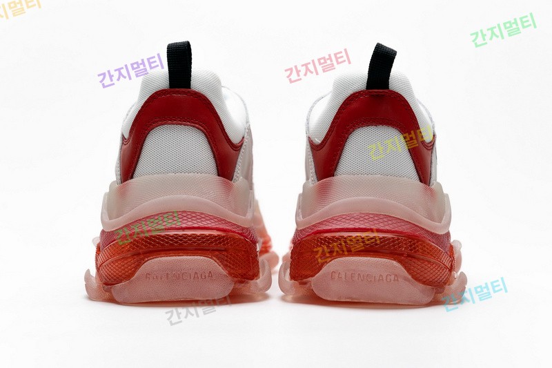 白红气垫 巴黎世家水晶透明底气垫鞋 544351 W09E1 4552 Balenciaga Triple S White Red 007.jpg(8F9F5).jpg