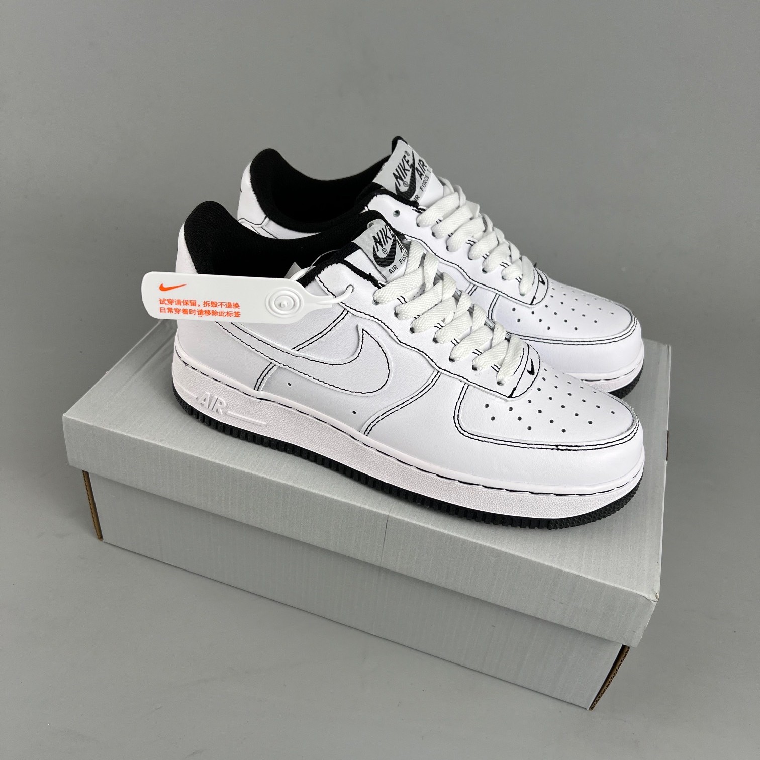 나이키 에어포스 1 '07 스티치 블랙 Nike Air Force 1 '07 Stitch Black CV1724-104 NPC20060