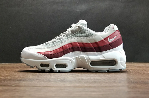 나이키 에어맥스 95 퓨오레드 화이트 그레이 레드 Nike Air Max 95 Essential Pure Red 749766-103
