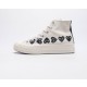 컨버스 x 플레이 꼼데가르송 척 70 하이 멀티 하트 에그렛 Converse x Play Comme des Garcons Chuck 70 Hi Multi Heart Egret A08148C