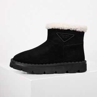 프라다 시어링 부티 어그 부츠 블랙 PRADA 1T217N_1A6_F0379_F_020