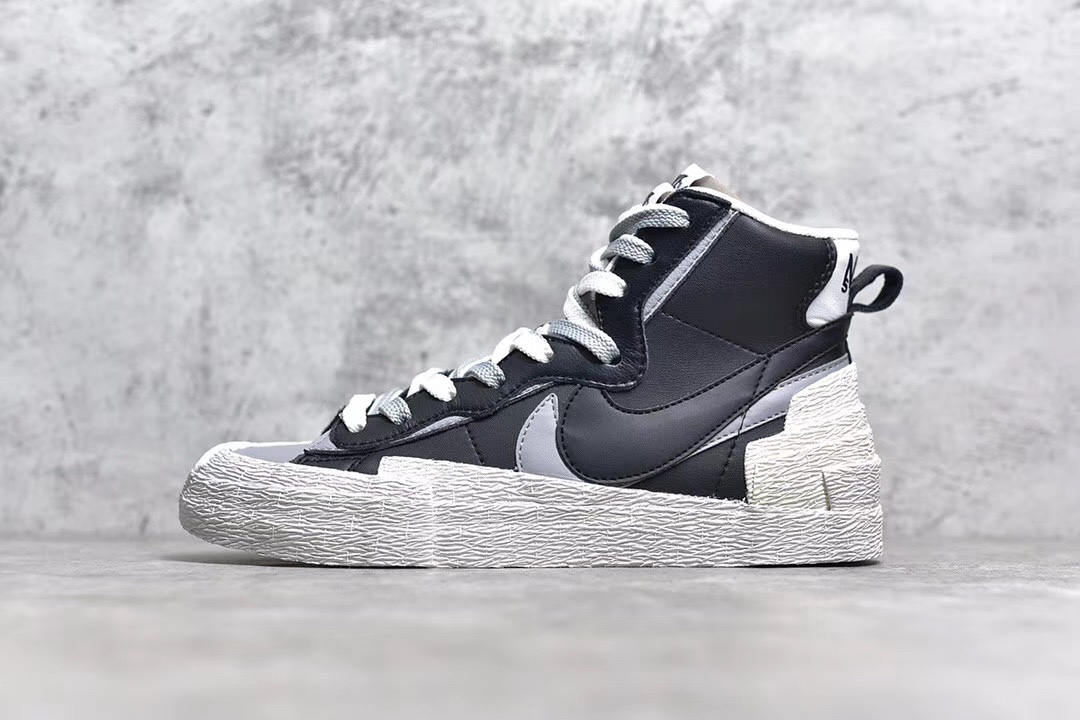 나이키 x 사카이 블레이저 미드 블랙 그레이 Nike x Sacai Blazer Mid Black Grey BV0072-002